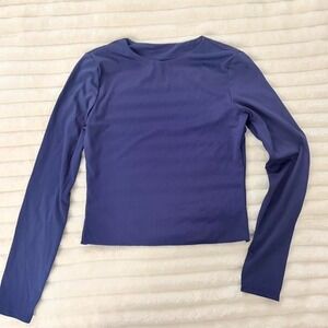 Navy blue long sleeve top
